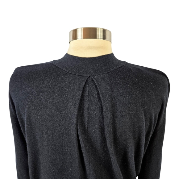 Yoon Cocoon Buttoned Down Black Draped Cardigan - Picture 5 of 13